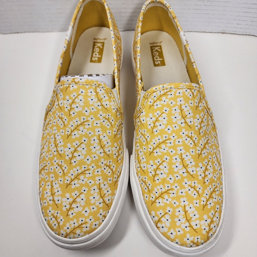 Keds Yellow Floral Slip-On Sneakers
